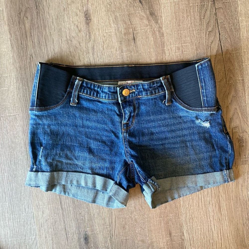 Isabel Maternity Jean Shorts Boyfriend Cut 4 EUC